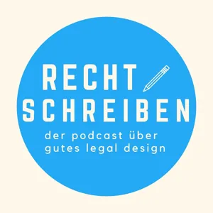 RS005 Gutes Legal Design - vier Kriterien, ein grüner Pfeil und etwas Social Scoring.