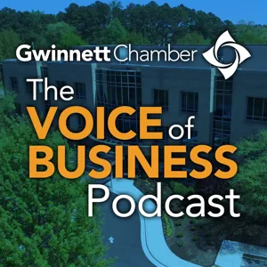 OPEN FOR BUSINESS: Dr. Bill Lampton with Championship Communication, Marcel Williams with MSW Creative Services, Don Conklin with Pinnacle Custom Signs, and Courtney Spencer with the Gwinnett Chamber of Commerce